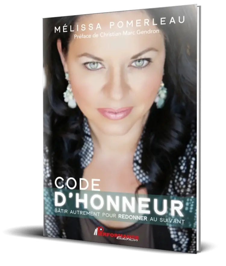 Mockup livre code d'honneure Mélissa Pomerleau